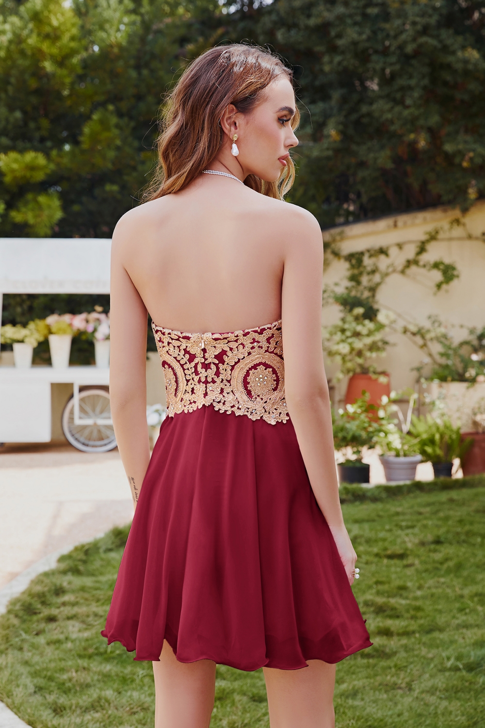 Appliques Short SweetheartMini Homecoming Dresses-newarrivaldress