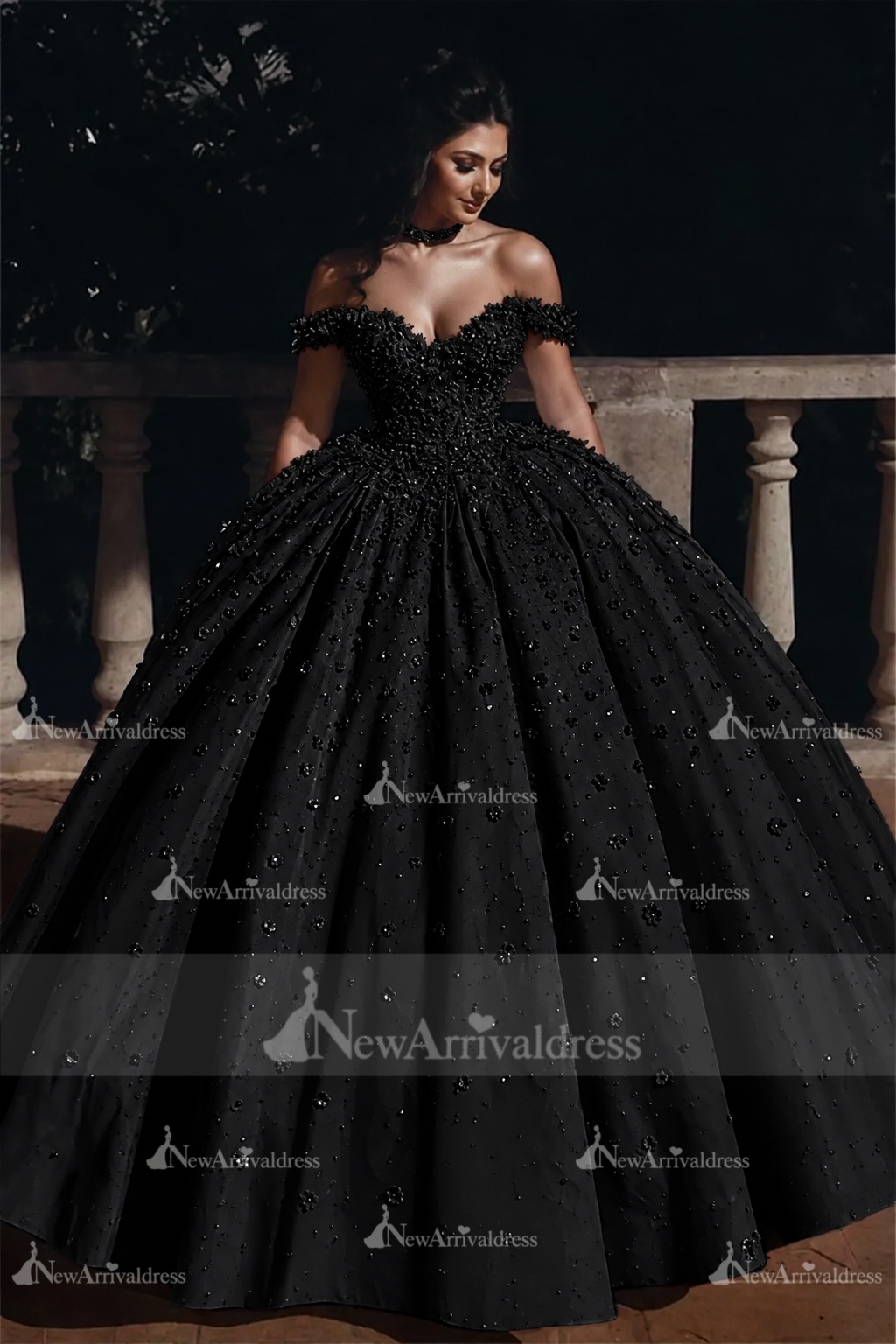 Off The Shoulder Beads Appliques Wedding Dresses | Princess Sexy Ball Gown Royal Wedding Dress