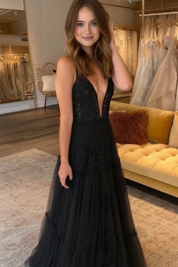 A-line Spaghetti Straps Appliques Wedding Dresses | Backless Sleeveless Sexy Bridal Gowns