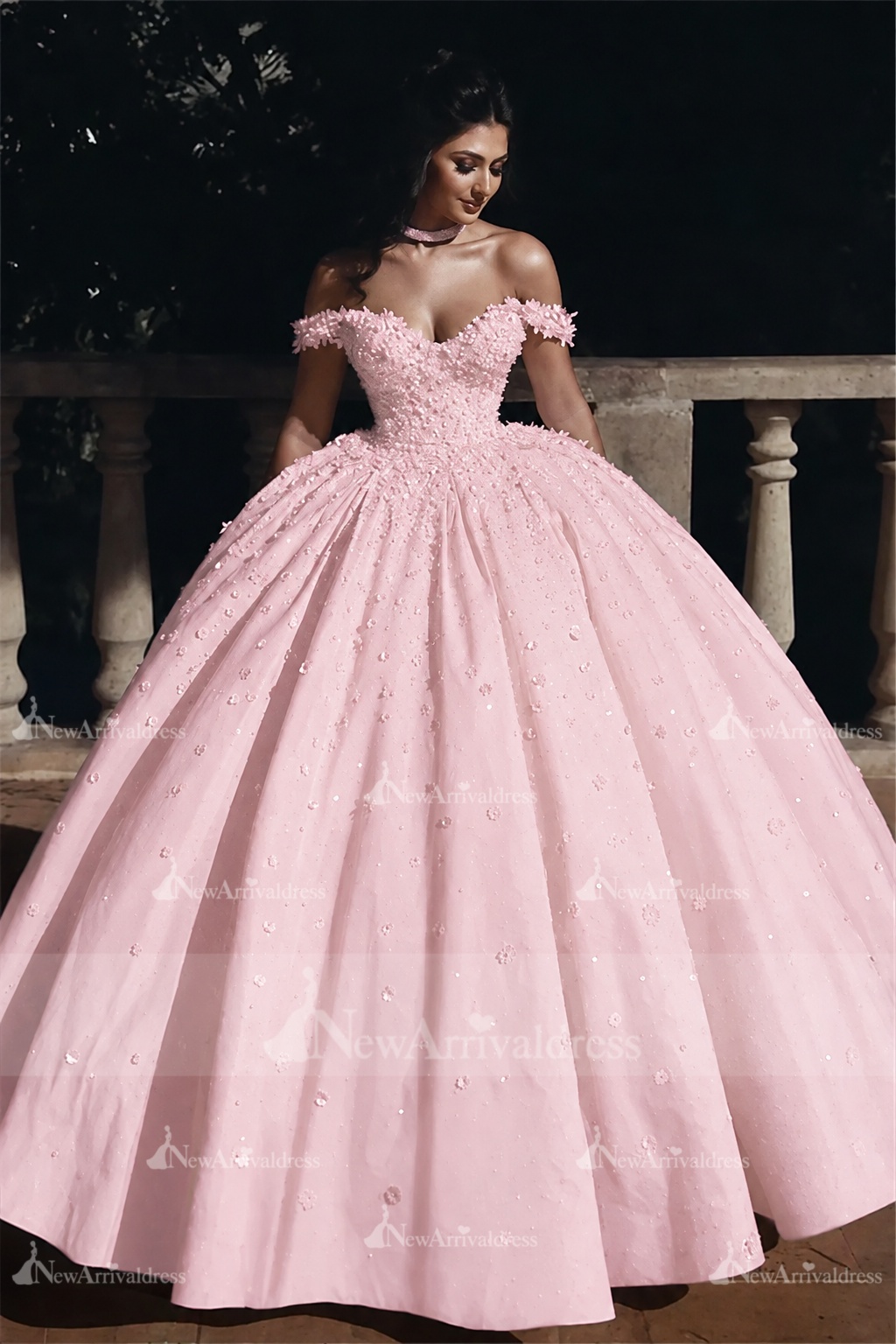 Off The Shoulder Beads Appliques Wedding Dresses | Princess Sexy Ball Gown Royal Wedding Dress