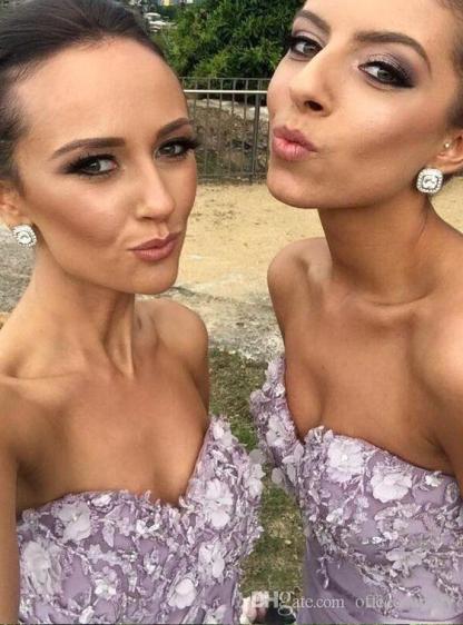 Elegant Lavender Sweetheart Lace Wedding Party Dresses Popular Custom Made Sash Long Bridesmaid Dress BO7784-newarrivaldress