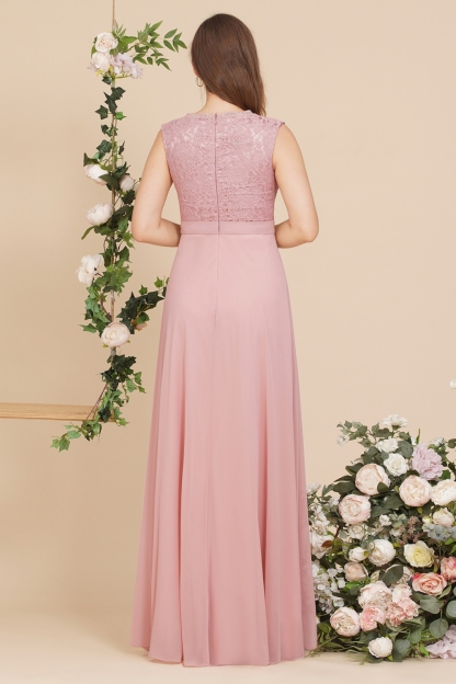 CORINNE | A-line Floor-length Lace Burgundy Elegant Prom Dress-newarrivaldress