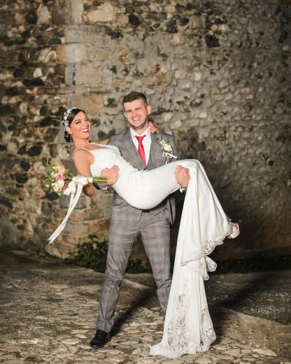 Sexy Spaghetti Straps White Mermaid Wedding Dress with Lace Appliques-newarrivaldress