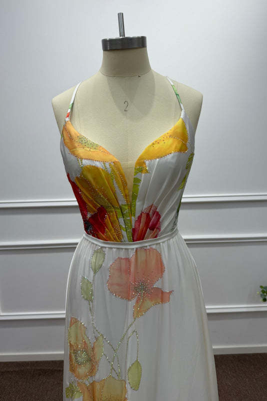 Charming Halter Sleeveless Sequined A-Line Prom Dress - Prom Dresses