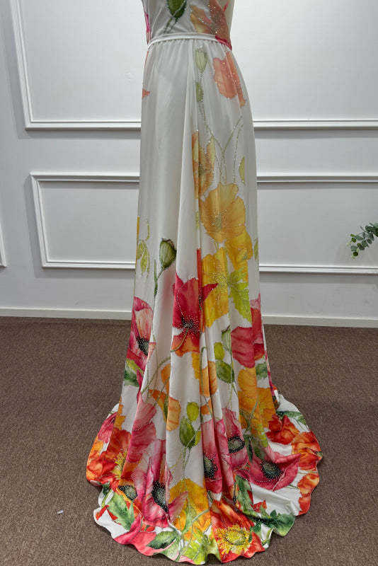 Charming Halter Sleeveless Sequined A-Line Prom Dress - Prom Dresses