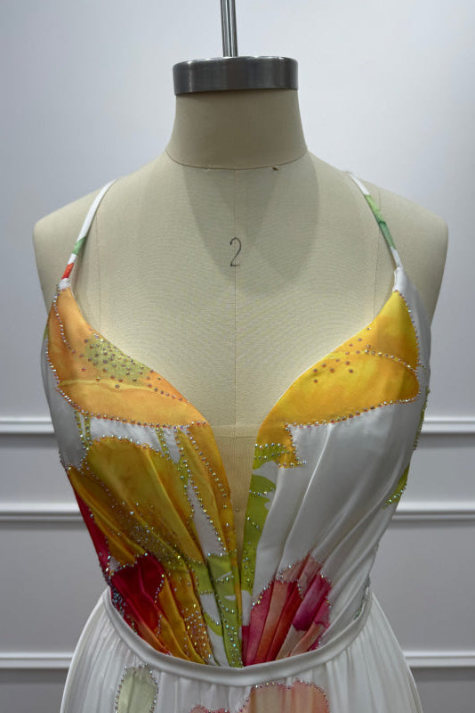 Charming Halter Sleeveless Sequined A-Line Prom Dress - Prom Dresses