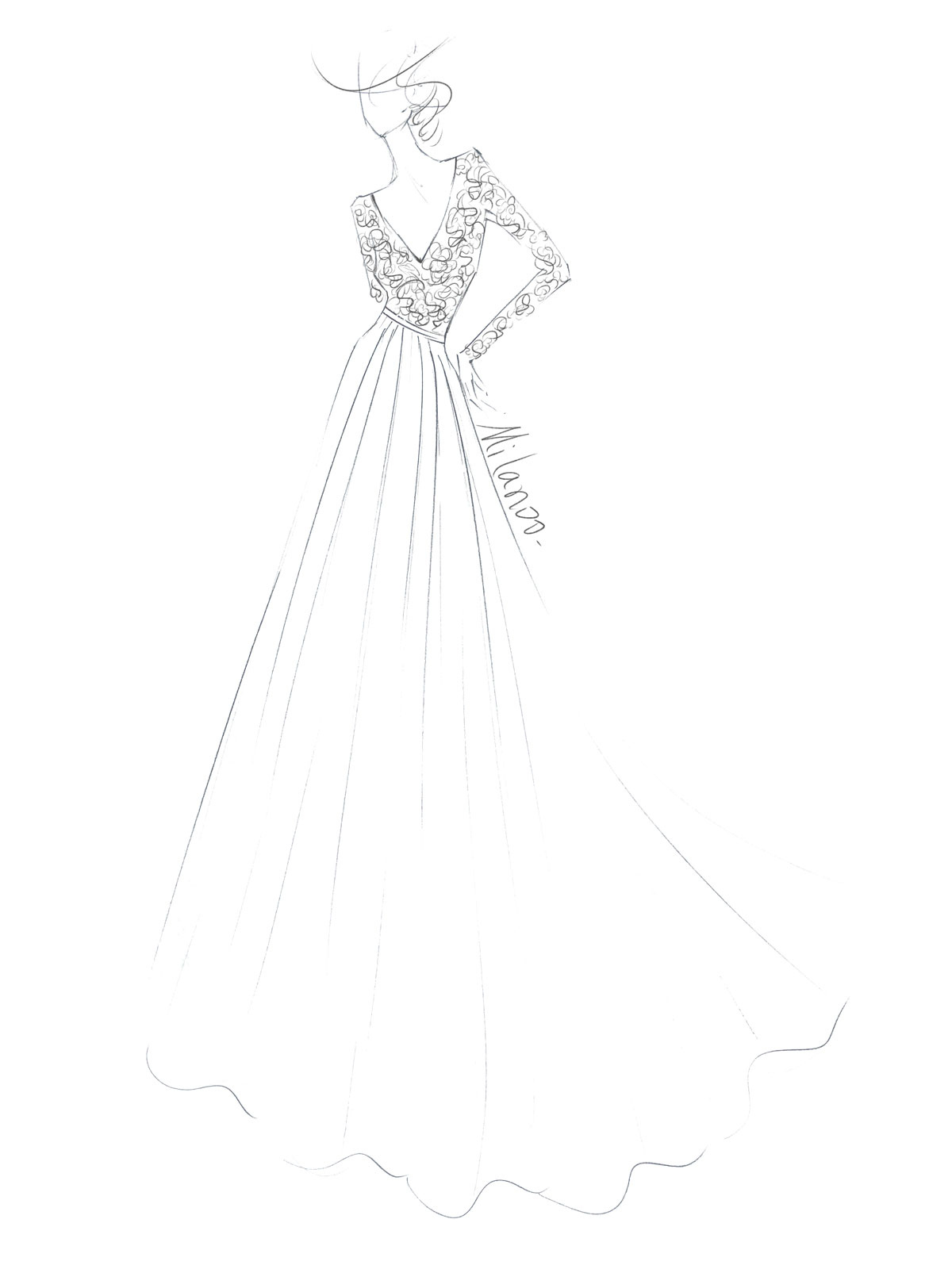 Simple Wedding Dress A Line V Neck Long Sleeve Floor Length Chiffon Lace Beach Wedding Dresses-newarrivaldress