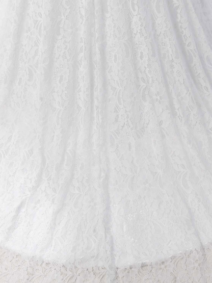 Mermaid Wedding Dress White Lace Fit And Flare Bridal Dress Sweetheart Strapless Train Fishtail Bridal Gown With Detachable Rhinestone Sash-newarrivaldress