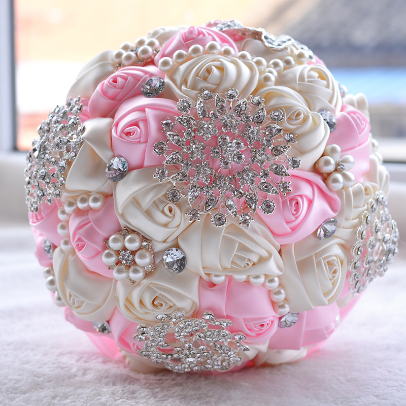 Stunning Beading Wedding Bouquet in Multiple Colors | Newarrivaldress.com