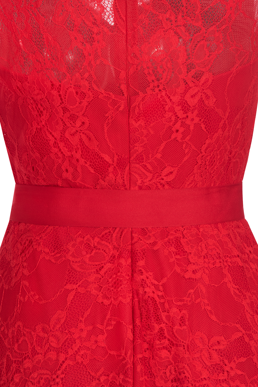 A-line Sleeveless Burgundy Lace Dresses with Bow-newarrivaldress