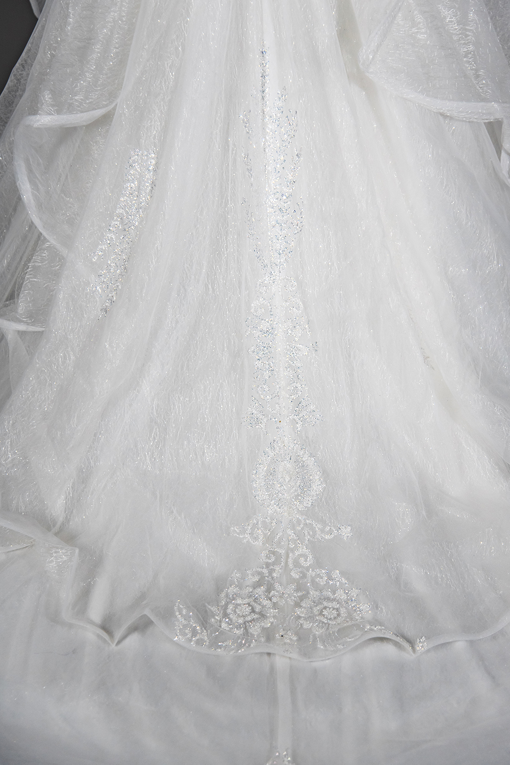 Off-the-Shoulder Beadings Ball Gown Glitter Long Wedding Dress Lace-up Design-newarrivaldress