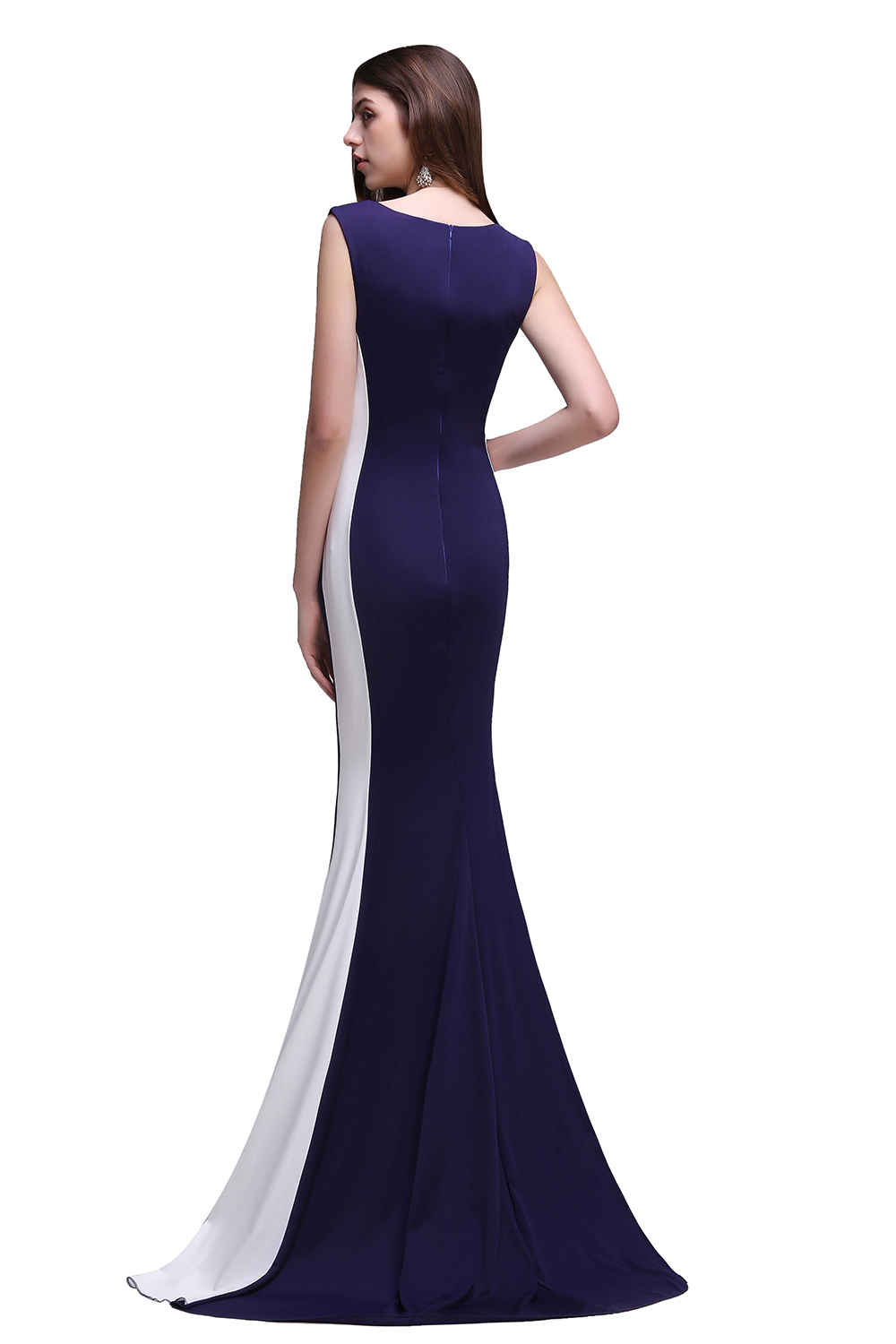 CAMILA | Mermaid Long Dark Navy Simple Prom Gowns-newarrivaldress