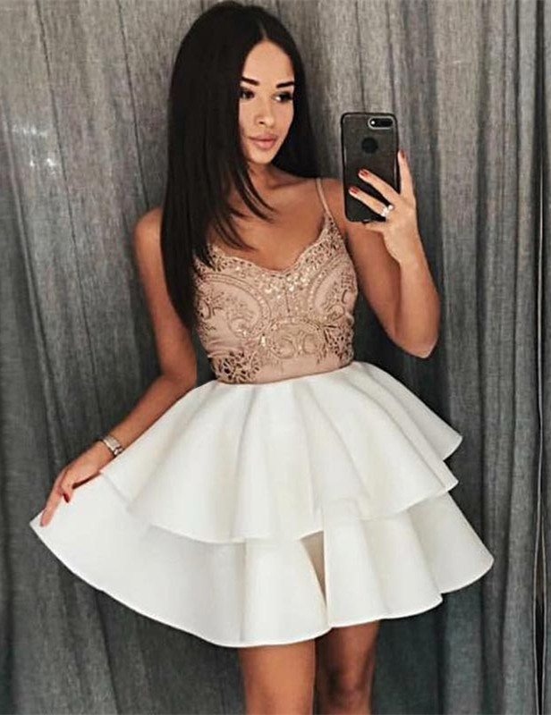 homecoming short dresses 2021 Light Blue Lace Homecoming Dress 2021, Short Prom Dress, Formal Outfit   DressesTailor