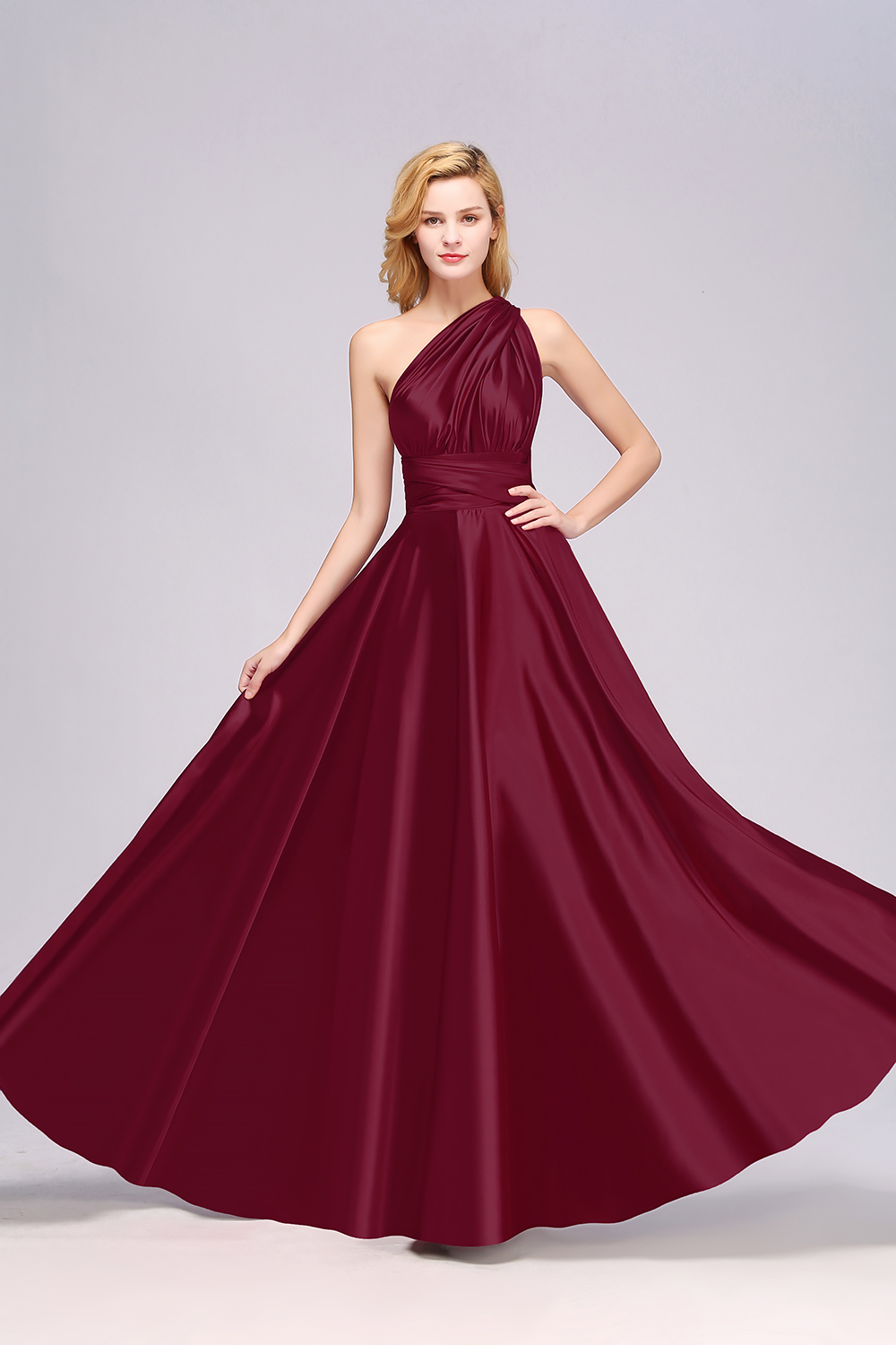 Convertible Dress Bridesmaid Dress Multi-way Twist Wrap Dress-newarrivaldress