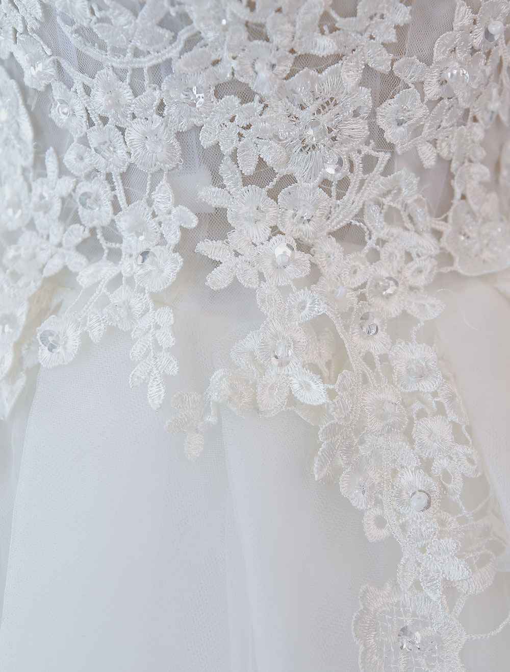 Princess Wedding Dresses Ball Gowns Lace V Neck Sleeveless Floor Length Bridal Gowns-newarrivaldress