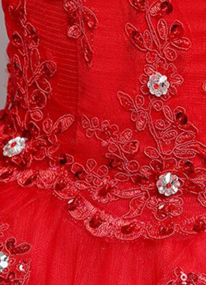 Lace Wedding Dress Off The Shoulder Ivory A Line Lace Up Half Sleeve Sequined Floor Length Bridal Dress-newarrivaldress