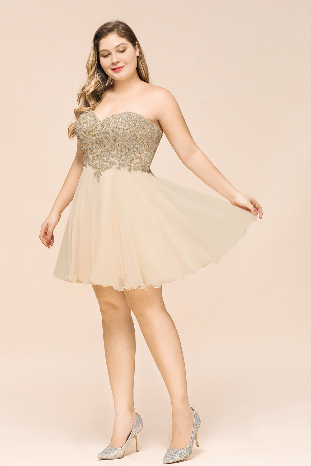 Appliques Short SweetheartMini Homecoming Dresses-newarrivaldress