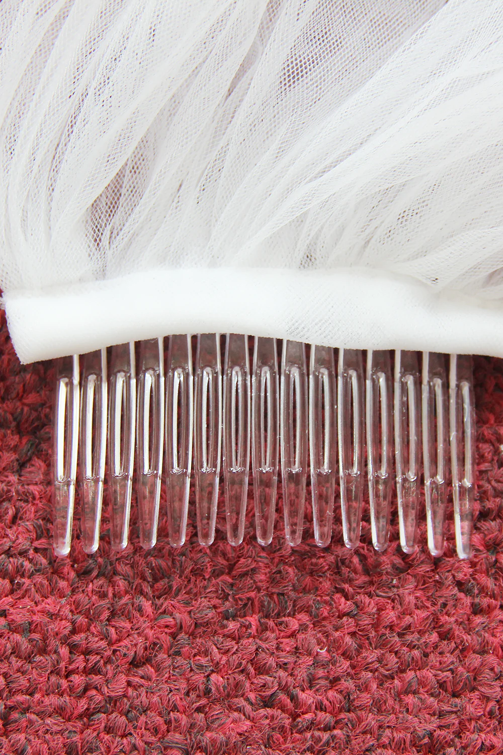 Elegant Tulle Wedding Veil Lace Applique Edge Bridal Veil with Comb-newarrivaldress