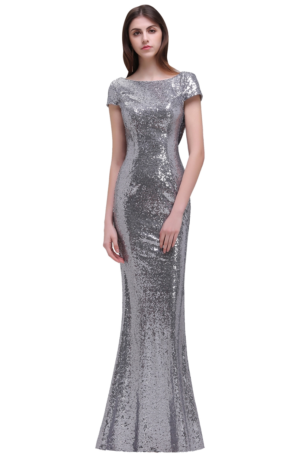 Women Sparkly Rose Gold Long Sequins Bridesmaid Dresses Prom/Evening Gowns-newarrivaldress