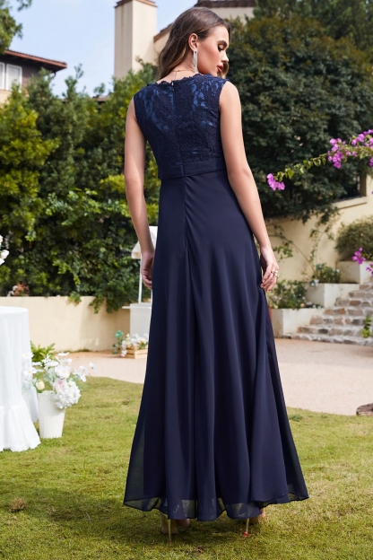 CORINNE | A-line Floor-length Lace Burgundy Elegant Prom Dress-newarrivaldress