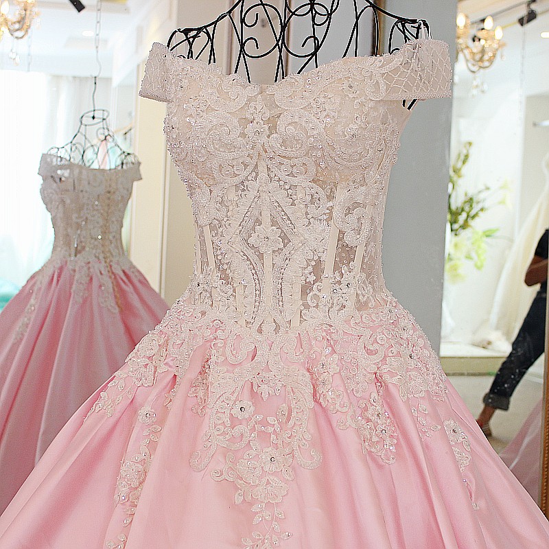 Ball Gown Off-The-Shoulder Court Train Floor-Length Applique Evening Dresses-newarrivaldress
