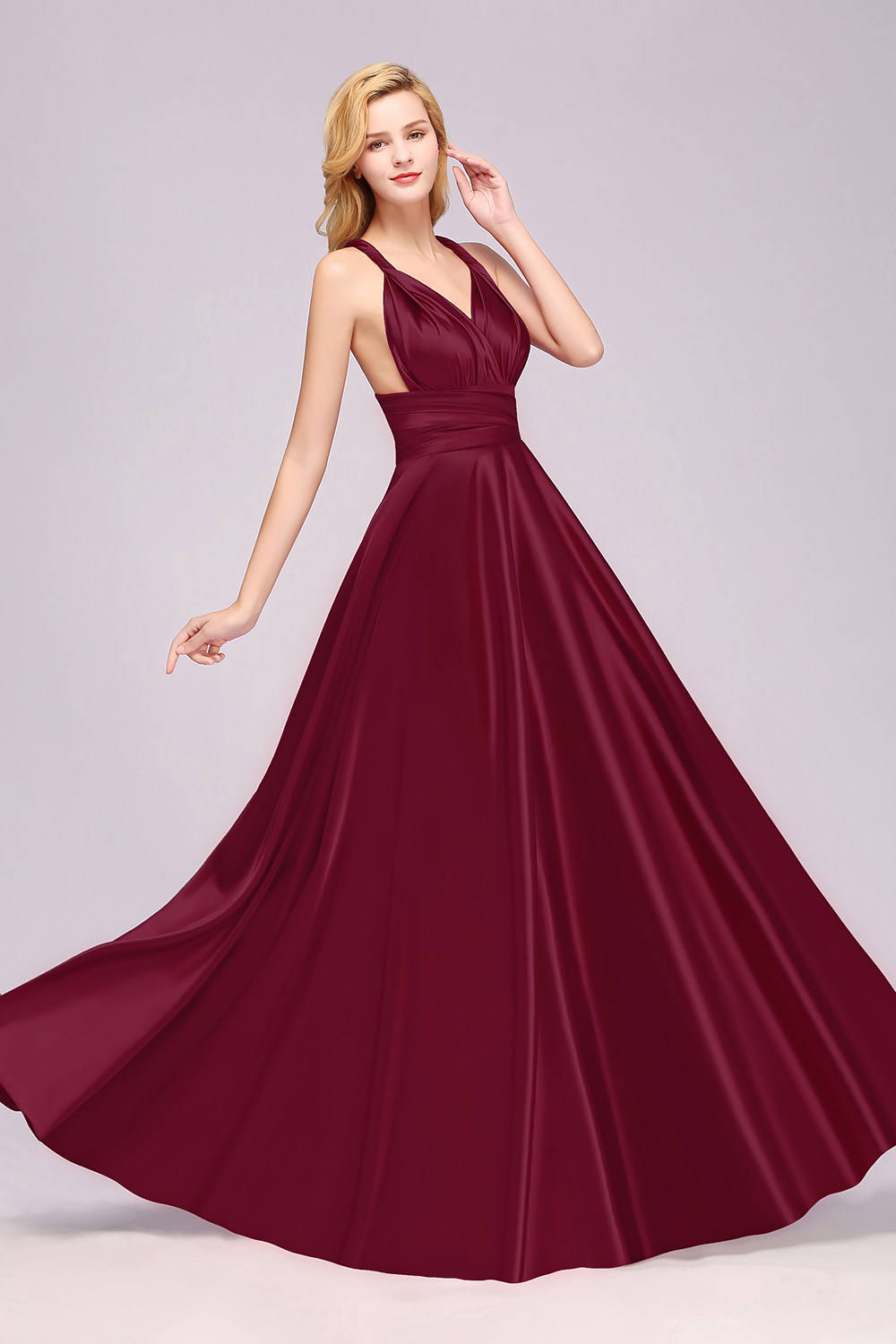 Convertible Dress Bridesmaid Dress Multi-way Twist Wrap Dress-newarrivaldress