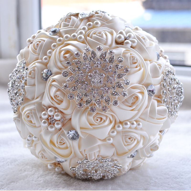 Stunning Beading Wedding Bouquet in Multiple Colors | Newarrivaldress.com