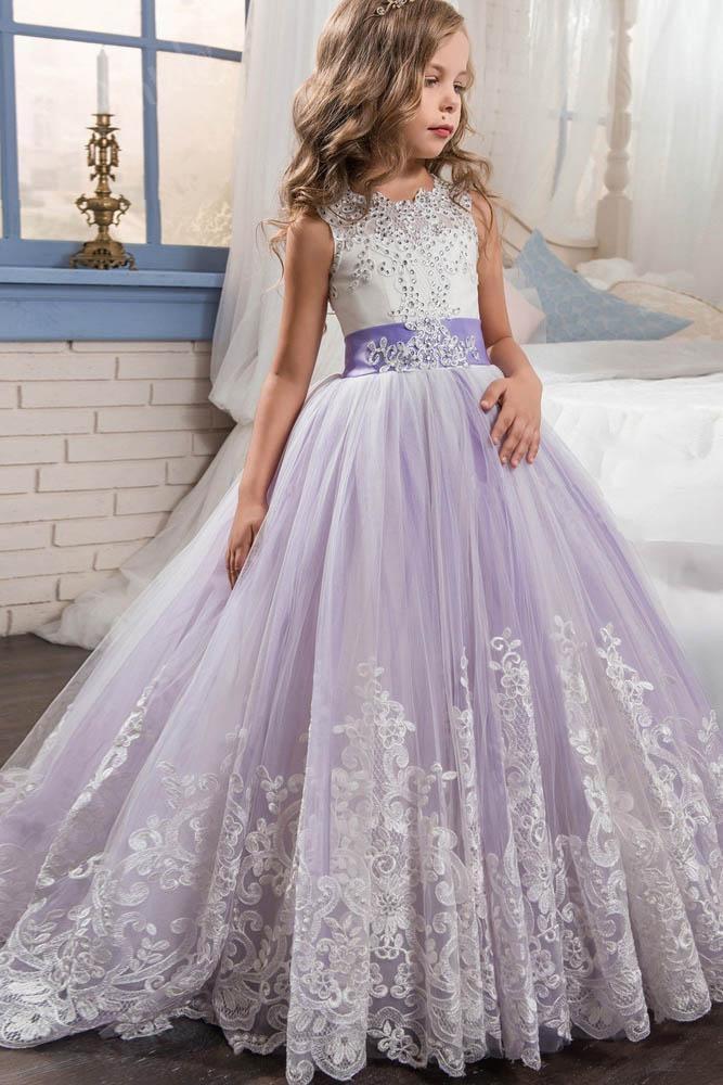 Scoop Neck Sleeveless Ball Gown Flower Girls Dress-newarrivaldress