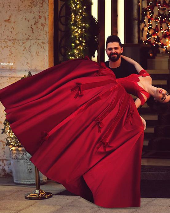 Ball Gown Wedding Dress Off The Shoulder Burgundy with Bowknots Floor Length Bridal Gowns-newarrivaldress