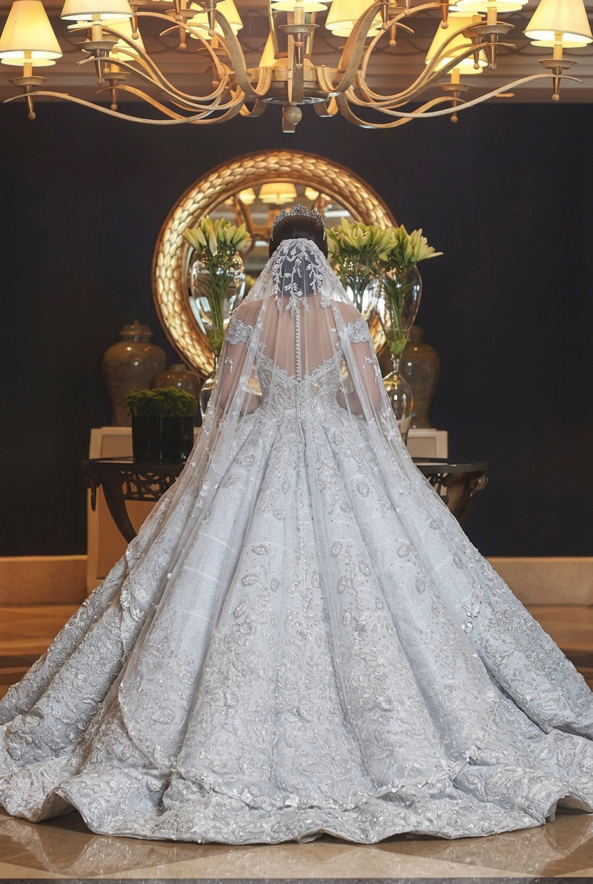 Gorgeous Lace Appliques Wedding Dresses | Luxury Puffy Ruffles Ball Gown Bridal Dresses