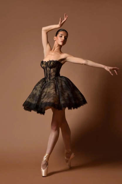 Elegant Strapless Black Aline Formal Dress Sleeveless Lace Prom Dress with Appliques