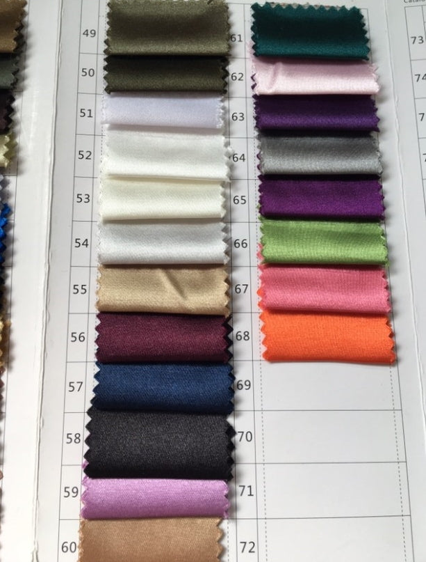 Newarrivaldress Stretch Satin Swatch with 68 Colors