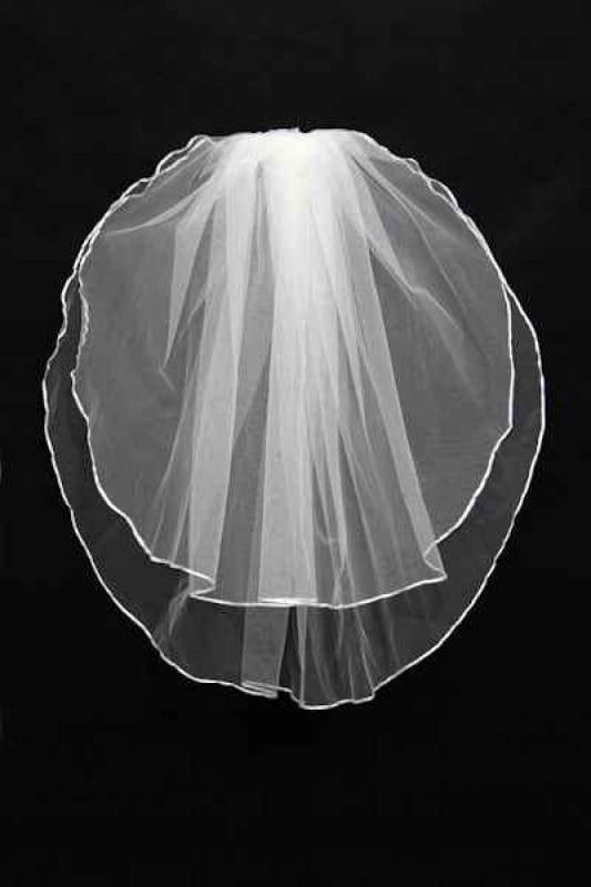 Simple ivory white wedding viel for free