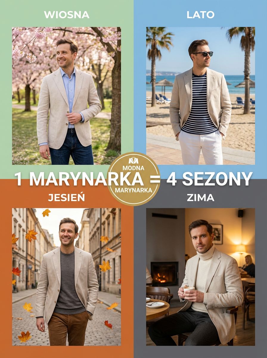 Lekka męska marynarka na cztery pory roku (ponad 50 000 sprzedanych sztuk)