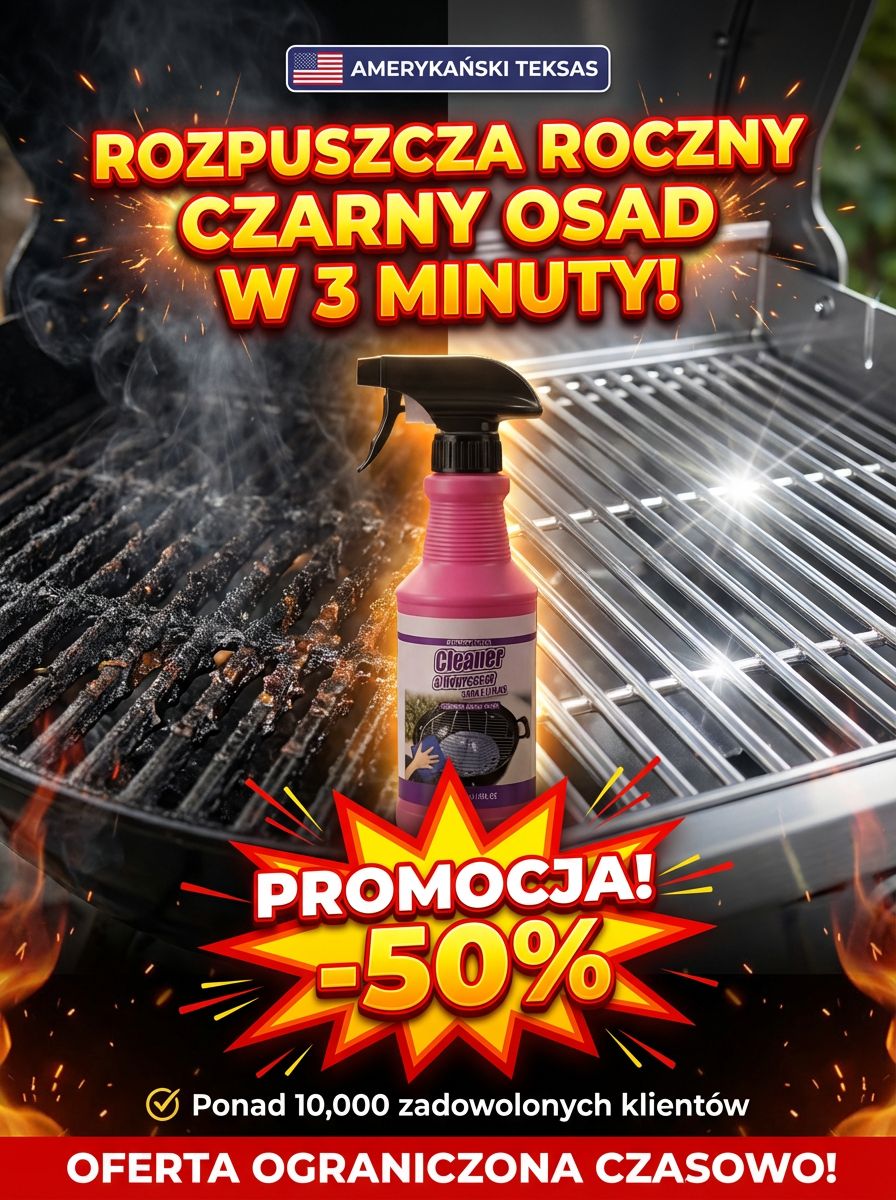 Texas BBQ-Pro Przemysłowy Spray na Tłuszcz | Czysty Grill w 3 Minuty | Bez Szorowania
