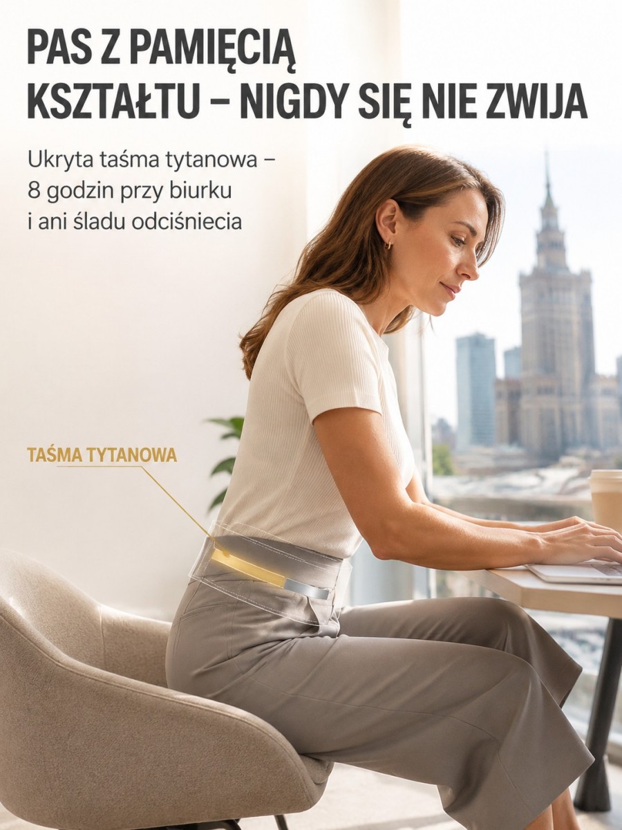 Modelujące Legginsy z Wysokim Stanem | Efekt Optyczny -5kg | Głębokie Kieszenie