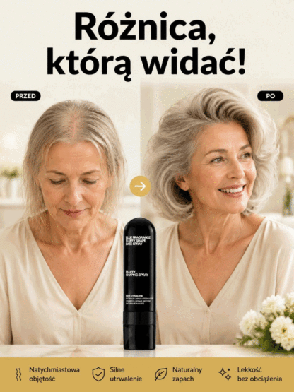 Powietrzny Spray 3D do Objętości Włosów – Uniesienie +300% i 24h Ochrona przed Twardą Wodę