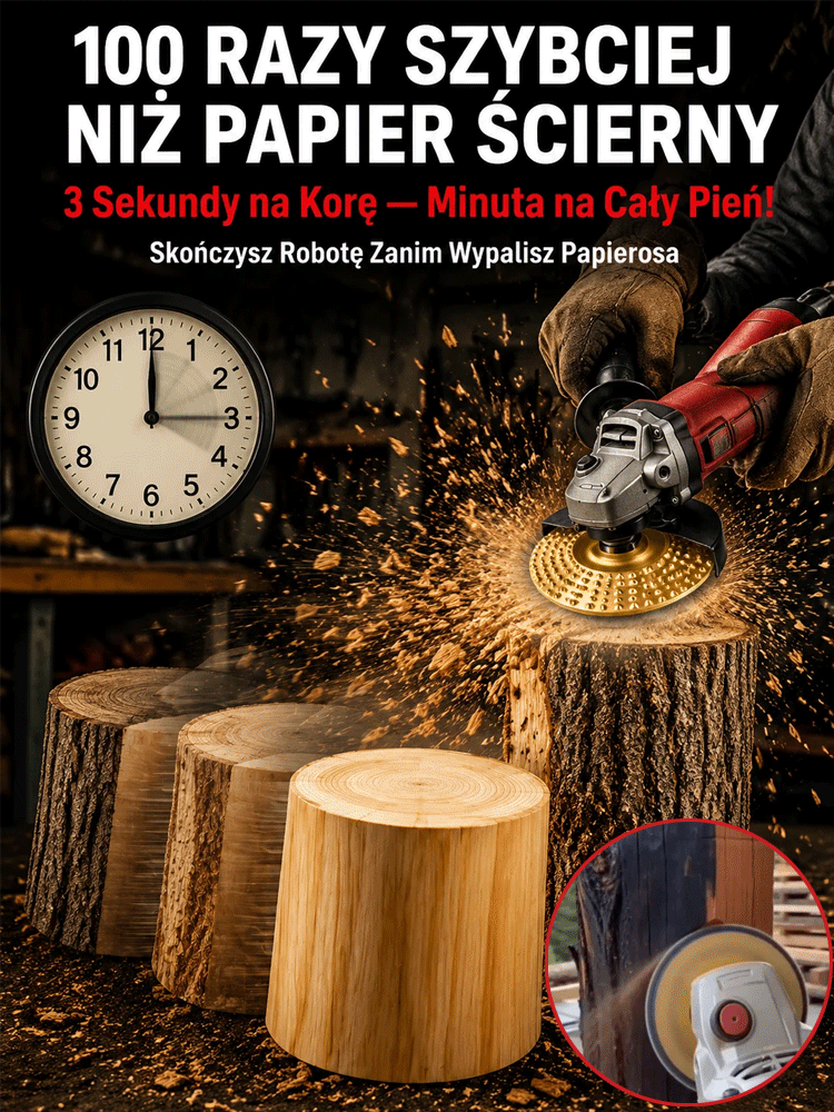 Niemiecka Tarcza z Węglika Wolframu do Drewna | 1 Tarcza = 50 Papierów | + Rękawice GRATIS