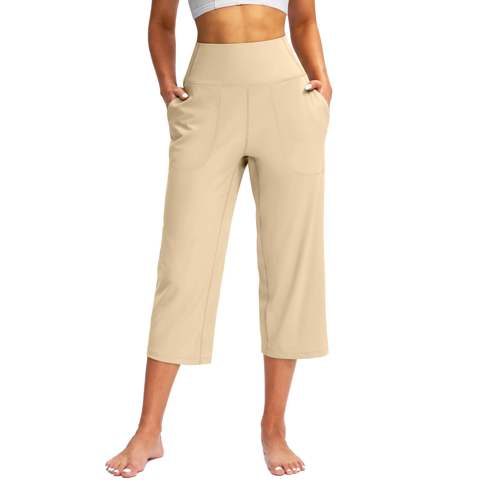 Modelujące Legginsy z Wysokim Stanem | Efekt Optyczny -5kg | Głębokie Kieszenie