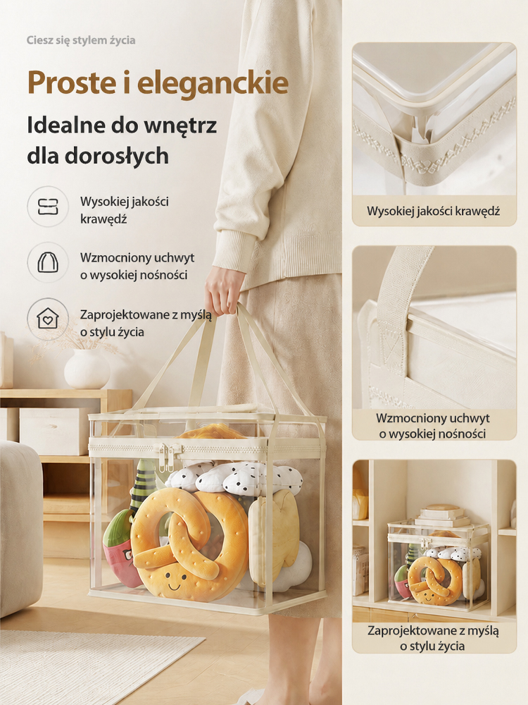 【Hit: -50% za 6 szt.】Przezroczysty Organizer ze Stalową Ramą - Magia Przestrzeni 200%