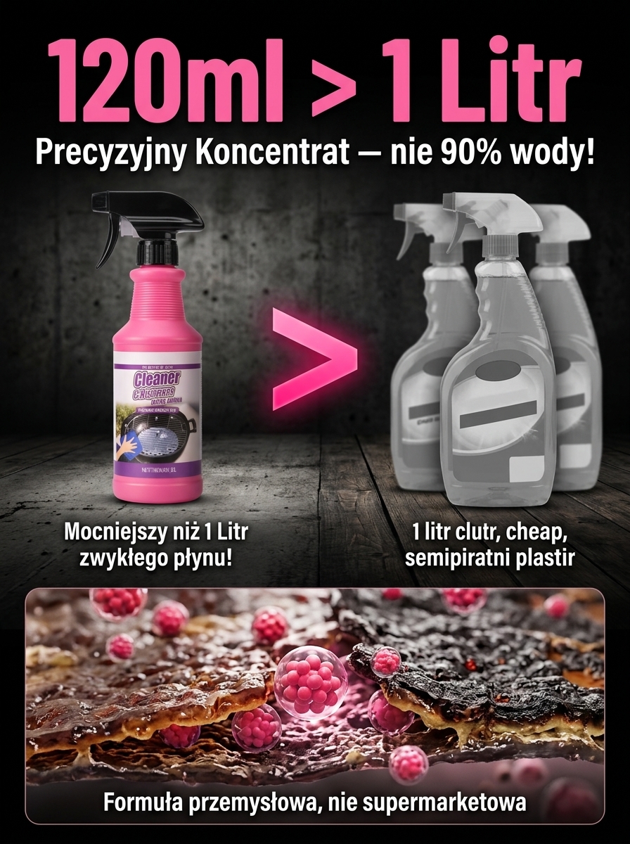 Texas BBQ-Pro Przemysłowy Spray na Tłuszcz | Czysty Grill w 3 Minuty | Bez Szorowania