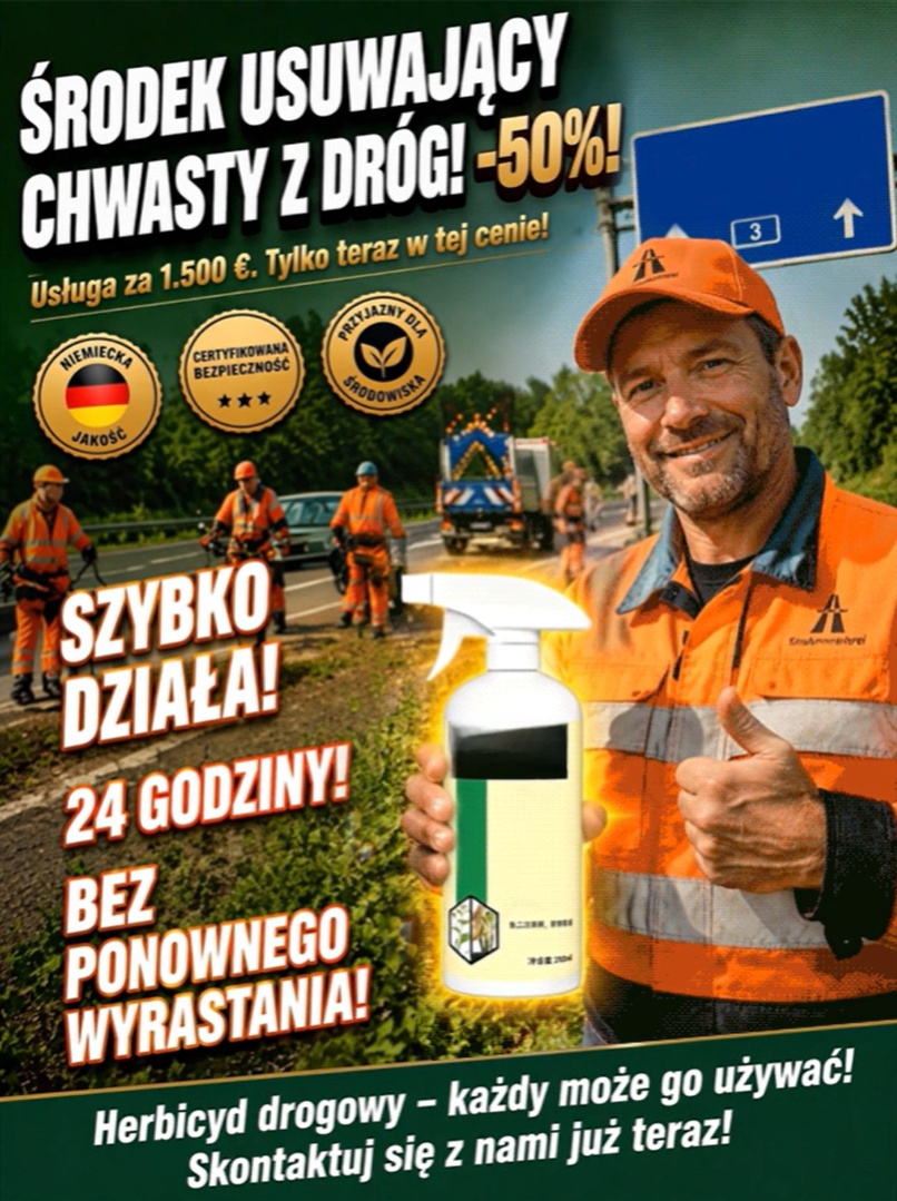【Zastępuje Koparkę】 Niemiecki Herbicyd Drogowy na Korzenie - W 24h Niszczy Bambus, Zero Odrostów