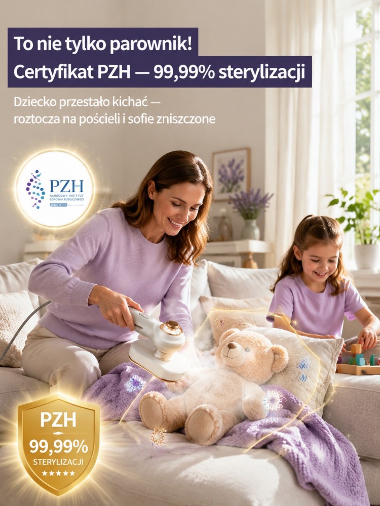 【Hit】Ręczna Parownica do Ubrań 570kPa | 20s Nagrzewania | Obrotowa Rączka 90°