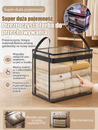 【Hit: -50% za 6 szt.】Przezroczysty Organizer ze Stalową Ramą - Magia Przestrzeni 200%