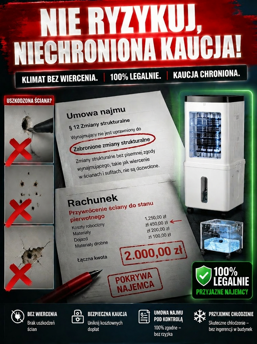 [Bez Montażu] Przenośny Klimator 15L z Pilotem | -6°C w 3 Sekundy | Napełniany od Góry