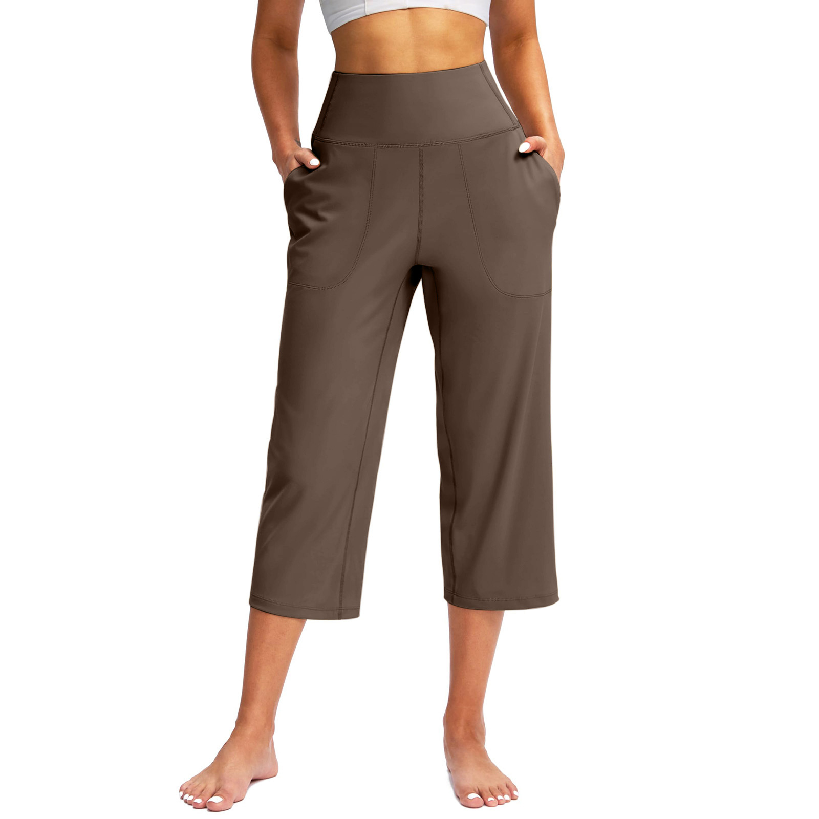 Modelujące Legginsy z Wysokim Stanem | Efekt Optyczny -5kg | Głębokie Kieszenie
