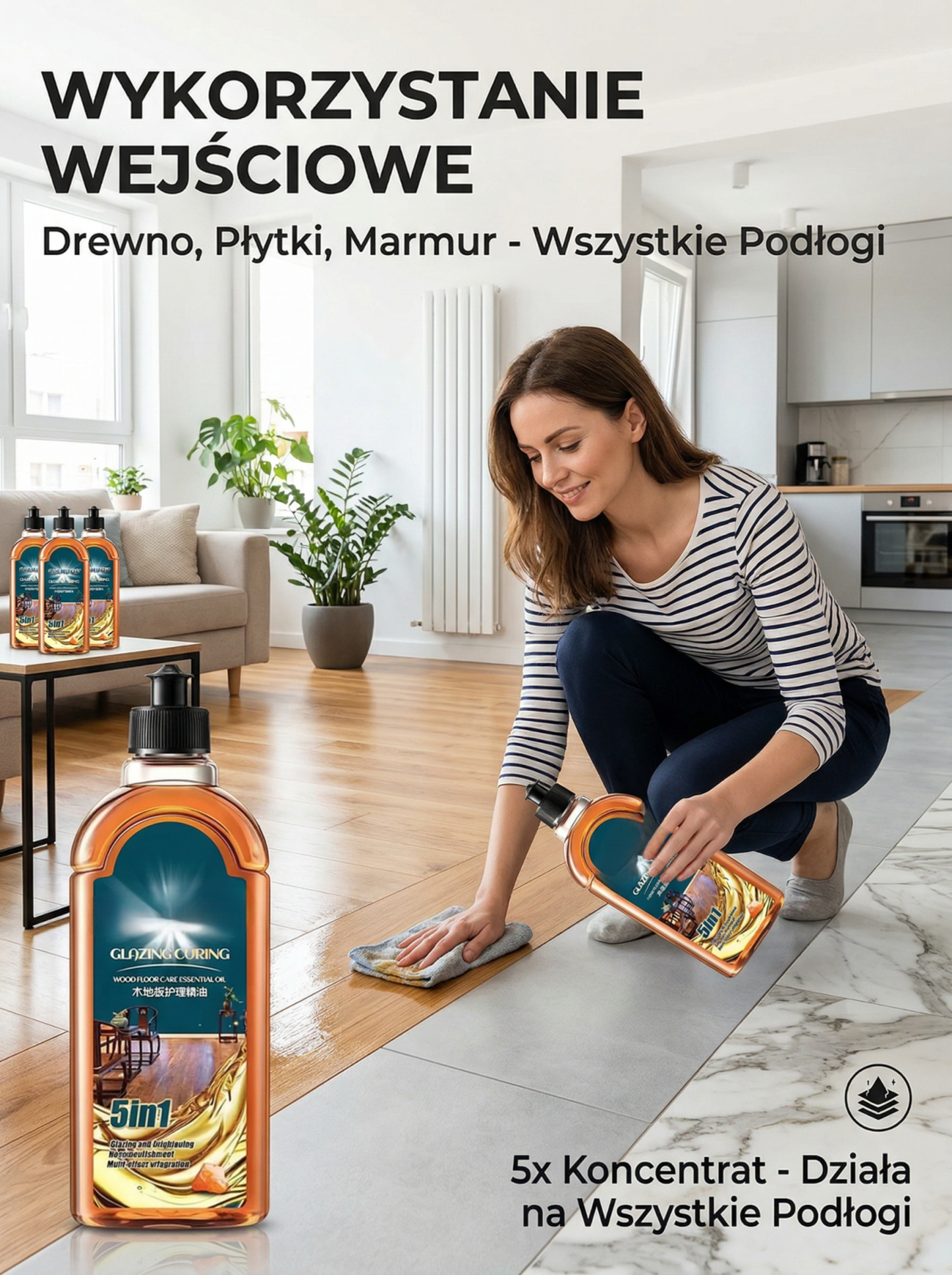 【Do wszystkich podłóg】Skoncentrowany środek do głębokiego czyszczenia podłóg