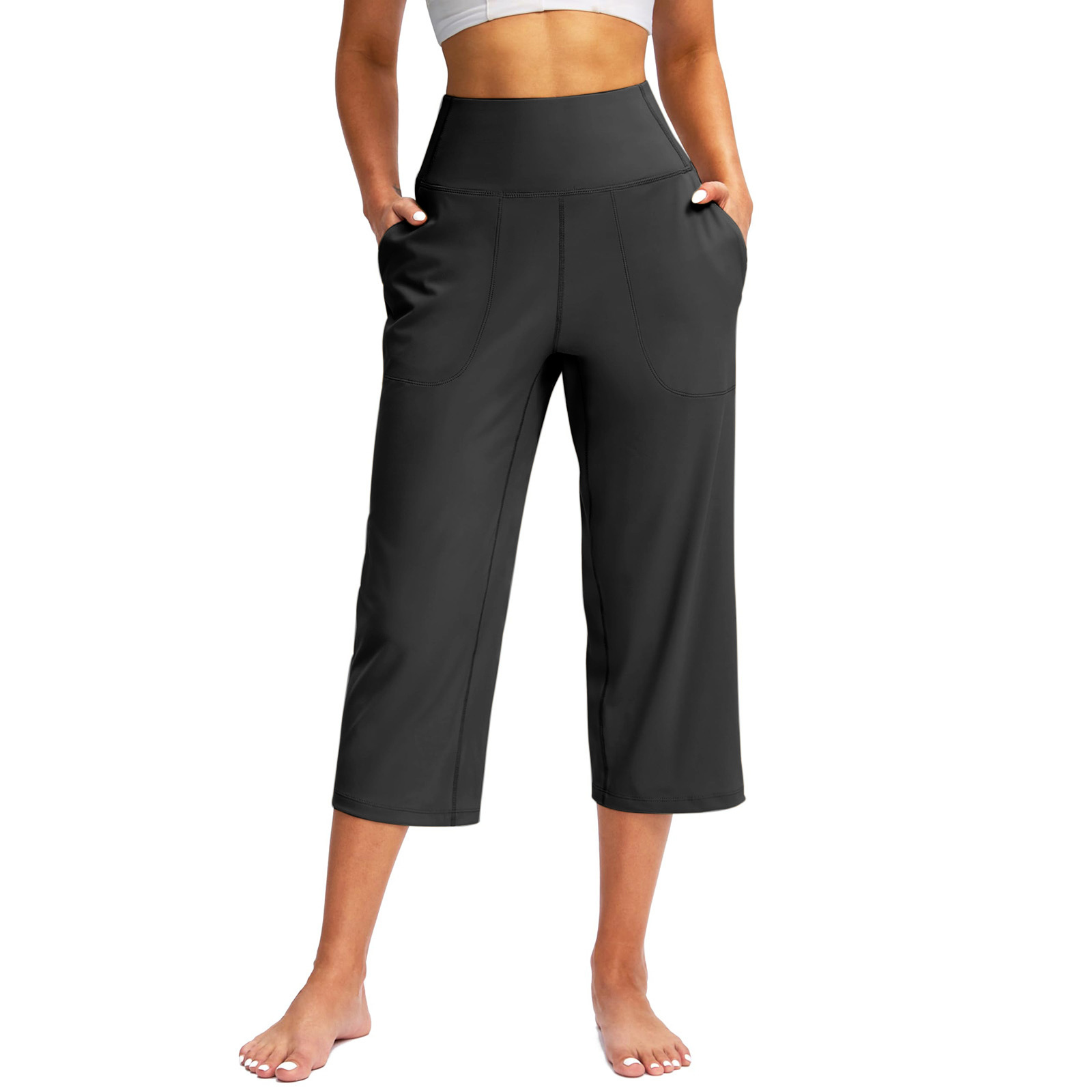 Modelujące Legginsy z Wysokim Stanem | Efekt Optyczny -5kg | Głębokie Kieszenie