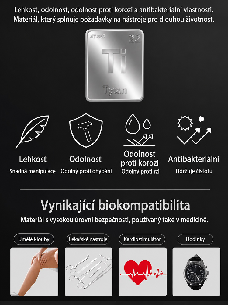 【Konec plísním】Japonské titanové prkénko 4v1 | Medicínský titan TranTixxii | Protiskluzová L-hrana