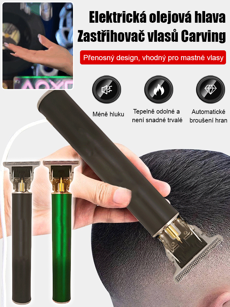🔥🔥🔥【Žhavý výprodej】Elektrický olejový zastřihovač vlasů pro tiché a plynulé stříhání